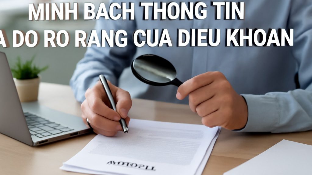 1) Minh bạch thông tin và độ rõ ràng của điều khoản Minh họa: 1) Minh bạch thông tin và độ rõ ràng của điều khoản